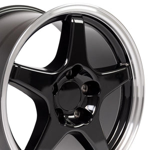 OE Wheels Replica CV01 Black with Machined Lip 17x9.5 +56 5x120.65mm 70.3mm