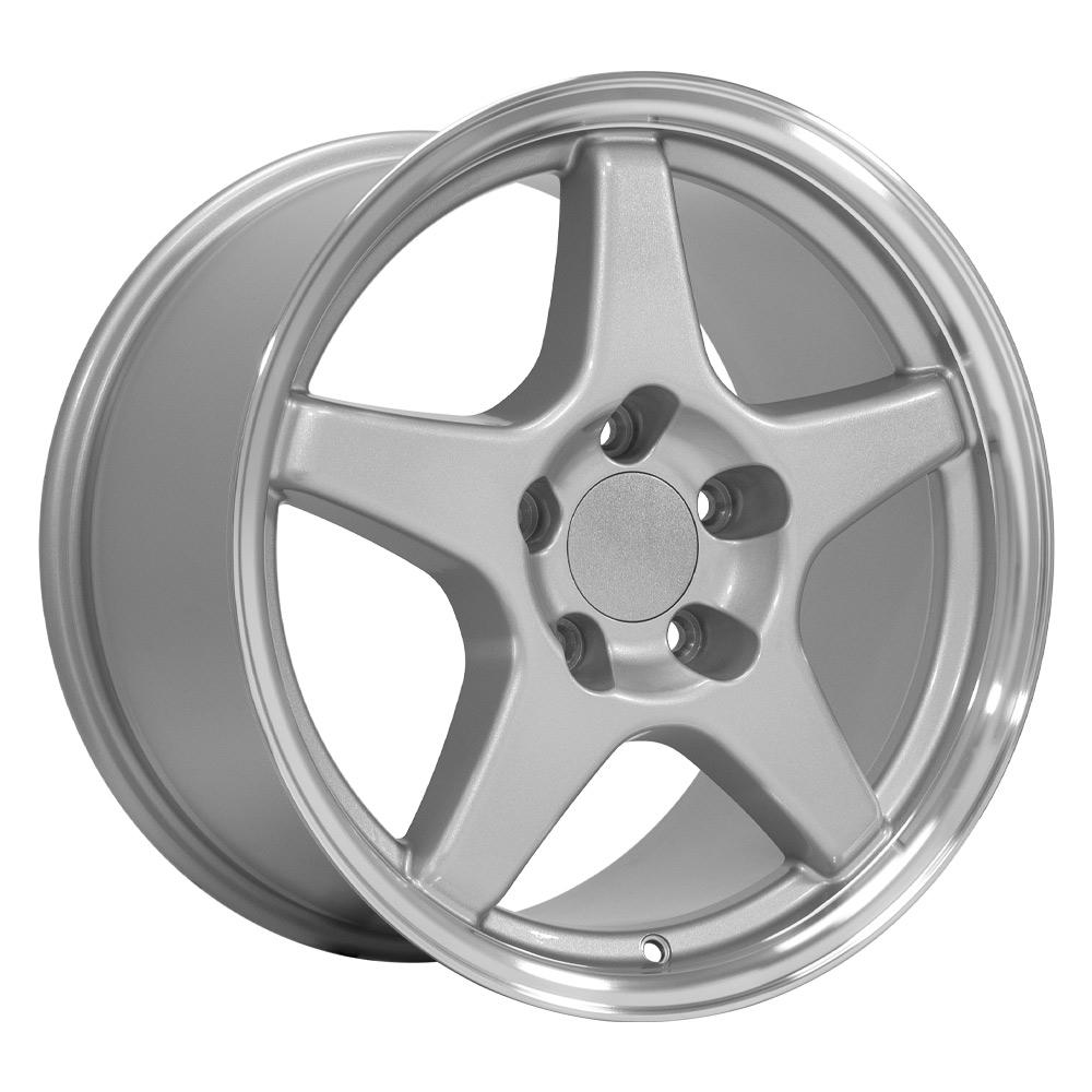 OE Wheels Replica CV01 Silver with Machined Lip 17x9.5 +56 5x120.65mm 70.3mm