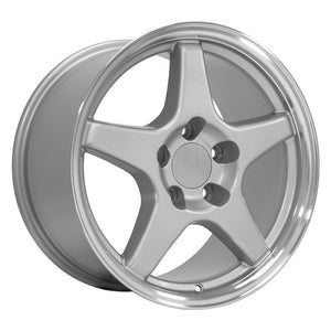 OE Wheels Replica CV01 Silver with Machined Lip 17x9.5 +56 5x120.65mm 70.3mm