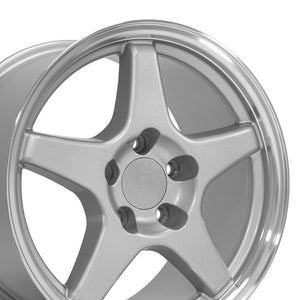 OE Wheels Replica CV01 Silver with Machined Lip 17x9.5 +56 5x120.65mm 70.3mm