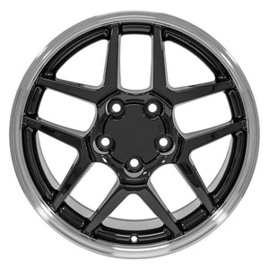 OE Wheels Replica CV04 Black with Machined Lip 17x9.5 +54 5x120.65mm 70.3mm