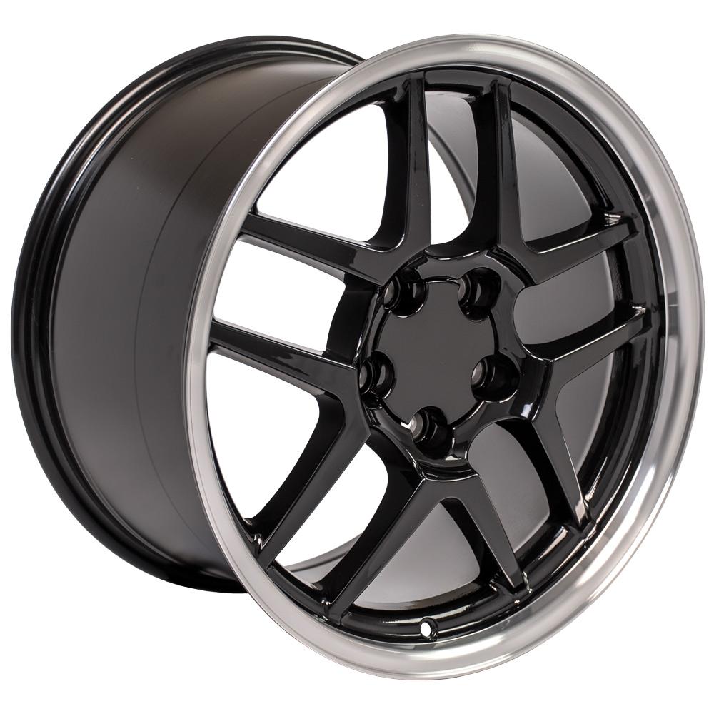 OE Wheels Replica CV04 Black with Machined Lip 18x10.5 +56 5x120.65mm 70.3mm