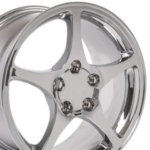 OE Wheels Replica CV05 Chrome 17x8.5 +58 5x120.65mm 70.3mm