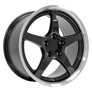 OE Wheels Replica CV05 Black with Machined Lip 18x9.5 +54 5x120.65mm 70.3mm