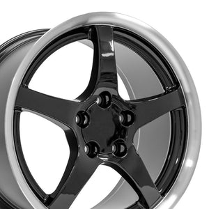 OE Wheels Replica CV05 Black with Machined Lip 18x9.5 +54 5x120.65mm 70.3mm