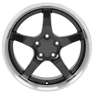 OE Wheels Replica CV05 Black with Machined Lip 18x10.5 +56 5x120.65mm 70.3mm