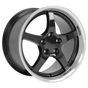 OE Wheels Replica CV05 Black with Machined Lip 18x10.5 +56 5x120.65mm 70.3mm