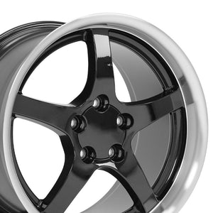 OE Wheels Replica CV05 Black with Machined Lip 18x10.5 +56 5x120.65mm 70.3mm