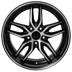 OE Wheels Replica CV18A Satin Black Machined 17x9.5 +54 5x120.65mm 70.3mm