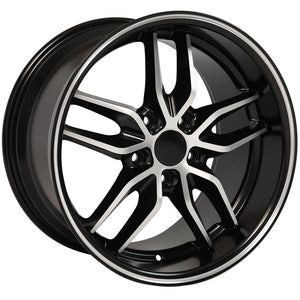 OE Wheels Replica CV18A Satin Black Machined 17x9.5 +54 5x120.65mm 70.3mm