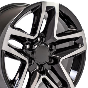 OE Wheels Replica CV34B Black Machined 18x8.5 +26 6x139.7mm 78.1mm