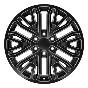 OE Wheels Replica CV37 Black with Milled Edge 20x9.0 +28 6x139.7mm 78.1mm