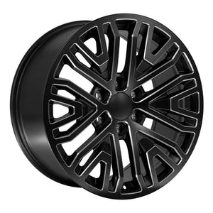 OE Wheels Replica CV37 Black with Milled Edge 20x9.0 +28 6x139.7mm 78.1mm