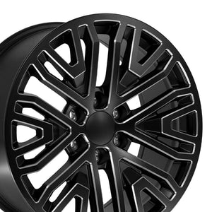 OE Wheels Replica CV37 Black with Milled Edge 20x9.0 +28 6x139.7mm 78.1mm