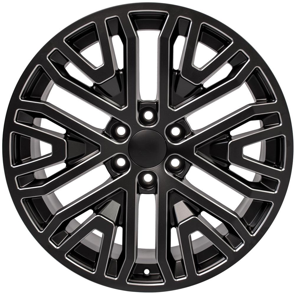 OE Wheels Replica CV37 Black with Milled Edge 22x9.0 +28 6x139.7mm 78.1mm