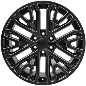 OE Wheels Replica CV37 Black with Milled Edge 22x9.0 +28 6x139.7mm 78.1mm