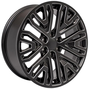 OE Wheels Replica CV37 Black with Milled Edge 22x9.0 +28 6x139.7mm 78.1mm