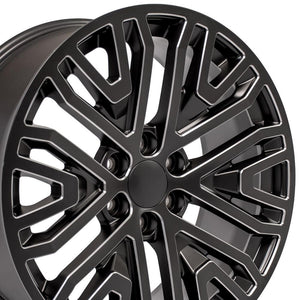 OE Wheels Replica CV37 Black with Milled Edge 22x9.0 +28 6x139.7mm 78.1mm