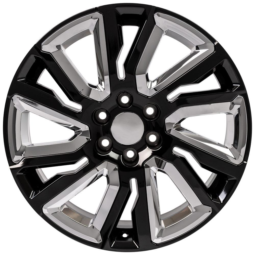 OE Wheels Replica CV39 Black with Chrome 22x9.0 +28 6x139.7mm 78.1mm