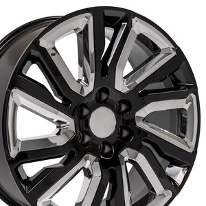 OE Wheels Replica CV39 Black with Chrome 22x9.0 +28 6x139.7mm 78.1mm