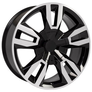 OE Wheels Replica CV40 Black Machined 22x9.0 +24 6x139.7mm 78.1mm