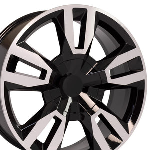 OE Wheels Replica CV40 Black Machined 22x9.0 +24 6x139.7mm 78.1mm