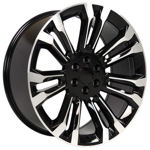 OE Wheels Replica CV43 Black Machined 24x10.0 +24 6x139.7mm 78.1mm