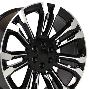 OE Wheels Replica CV43 Black Machined 24x10.0 +24 6x139.7mm 78.1mm