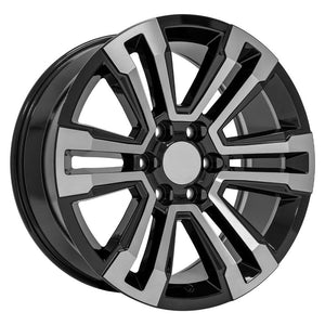 OE Wheels Replica CV44 Black Machined 20x9.0 +24 6x139.7mm 78.1mm