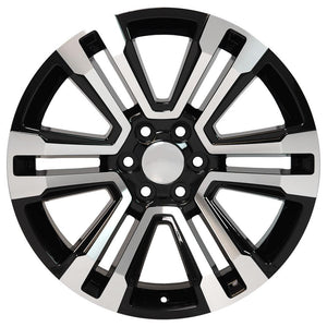 OE Wheels Replica CV44 Black Machined 22x9.0 +24 6x139.7mm 78.1mm