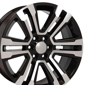 OE Wheels Replica CV44 Black Machined 22x9.0 +24 6x139.7mm 78.1mm