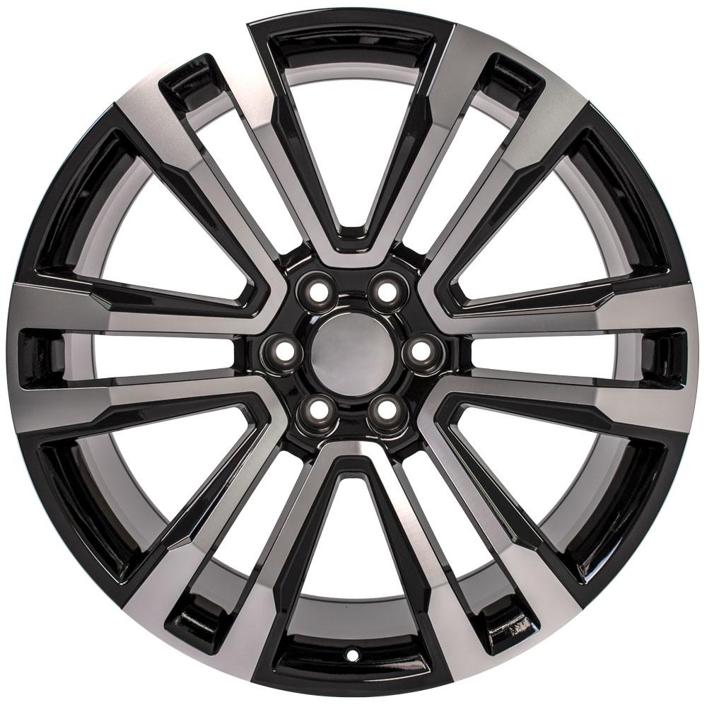 OE Wheels Replica CV44 Black Machined 24x10.0 +24 6x139.7mm 78.1mm - Wheelwiz