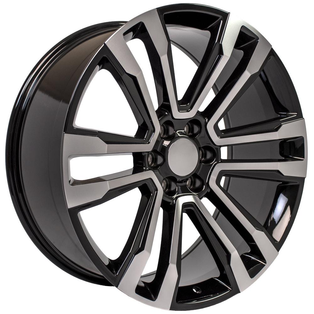 OE Wheels Replica CV44 Black Machined 24x10.0 +24 6x139.7mm 78.1mm - Wheelwiz
