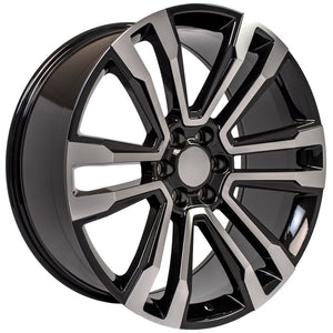 OE Wheels Replica CV44 Black Machined 24x10.0 +24 6x139.7mm 78.1mm