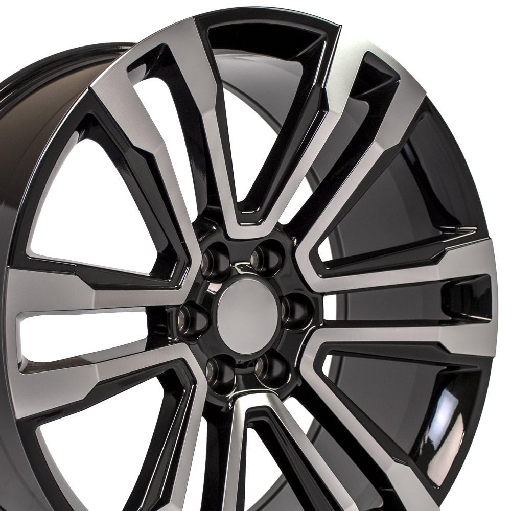 OE Wheels Replica CV44 Black Machined 24x10.0 +24 6x139.7mm 78.1mm - Wheelwiz