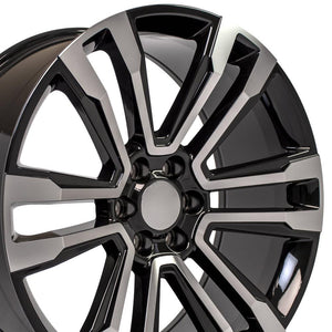 OE Wheels Replica CV44 Black Machined 24x10.0 +24 6x139.7mm 78.1mm