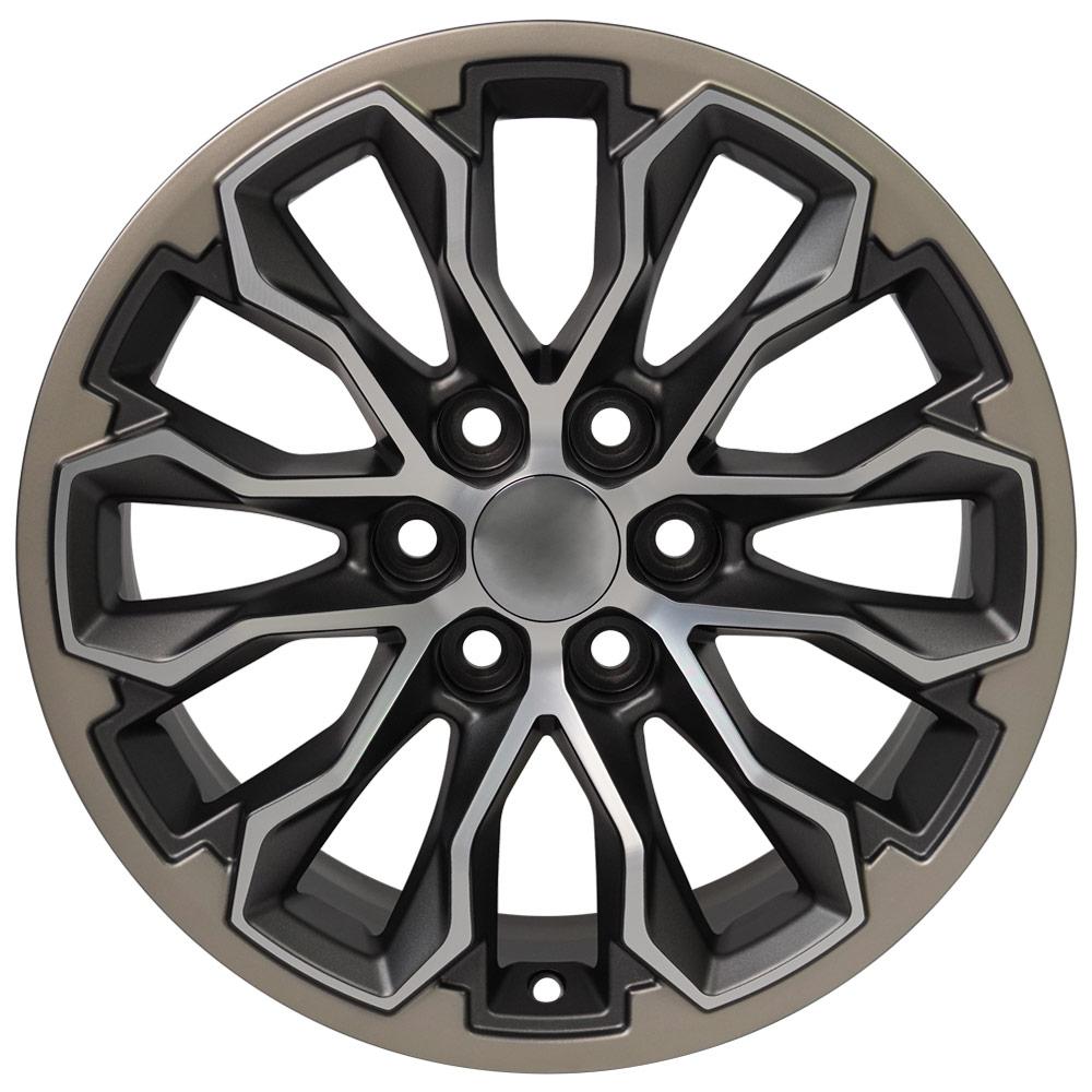 OE Wheels Replica CV54 Satin Gunmetal Machined Face 17x8.0 +33 6x120mm 66.9mm - Wheelwiz