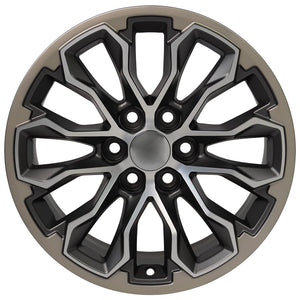 OE Wheels Replica CV54 Satin Gunmetal Machined Face 17x8.0 +33 6x120mm 66.9mm