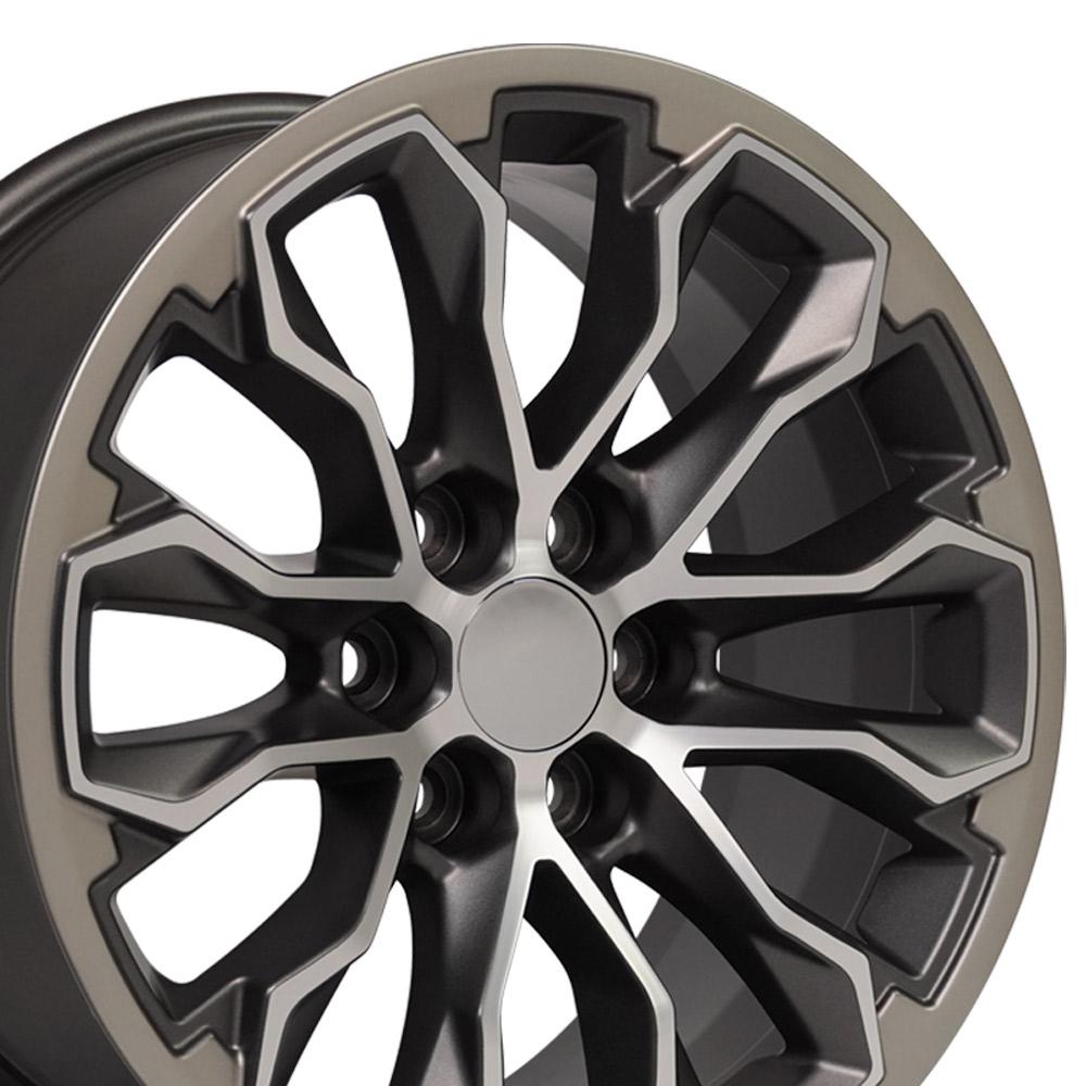OE Wheels Replica CV54 Satin Gunmetal Machined Face 17x8.0 +33 6x120mm 66.9mm - Wheelwiz