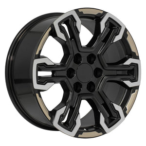 OE Wheels CV65 Satin Black Machined Face - Two Tone 20x9 +26 6x139.7|N/Amm 78.1mm - Wheelwiz