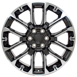 OE Wheels Replica CV67 Black Machined 22x9.0 +28 6x139.7mm 78.1mm