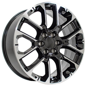 OE Wheels Replica CV67 Black Machined 22x9.0 +28 6x139.7mm 78.1mm