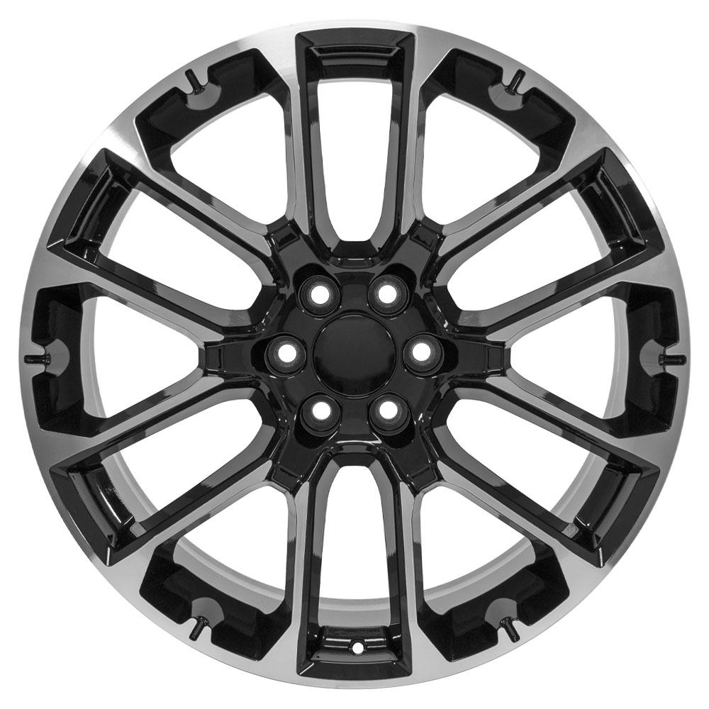 OE Wheels Replica CV67 Black Machined 24x10.0 +28 6x139.7mm 78.1mm