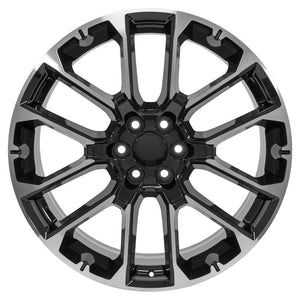 OE Wheels Replica CV67 Black Machined 24x10.0 +28 6x139.7mm 78.1mm