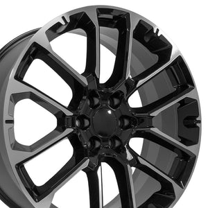 OE Wheels Replica CV67 Black Machined 24x10.0 +28 6x139.7mm 78.1mm