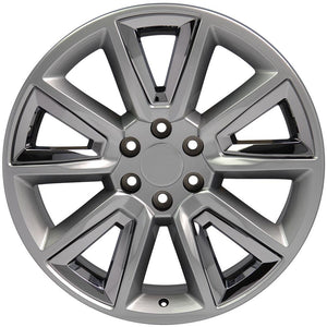 OE Wheels Replica CV73 Hyper Black with Chrome Insert 20x8.5 +24 6x139.7mm 78.1mm