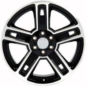 OE Wheels Replica CV74B Black Machined 22x9.0 +24 6x139.7mm 78.1mm