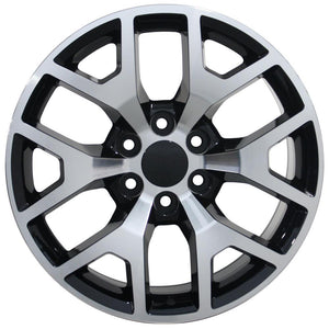 OE Wheels Replica CV92 Black Machined 22x9.0 +31 6x139.7mm 78.1mm