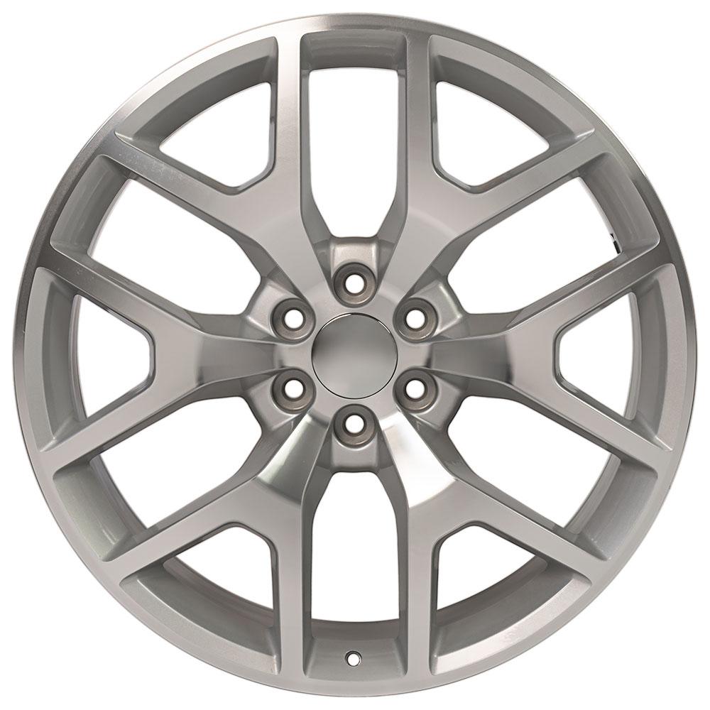 OE Wheels Replica CV92 Silver Machined 24x10.0 +31 6x139.7mm 78.1mm - Wheelwiz