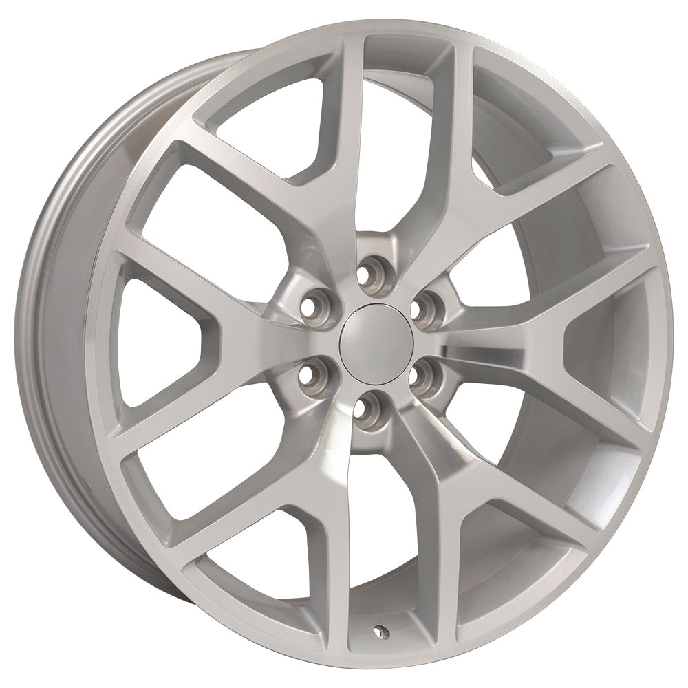 OE Wheels Replica CV92 Silver Machined 24x10.0 +31 6x139.7mm 78.1mm - Wheelwiz